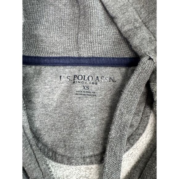 US Polo Assn Mens Size XS Full Zip Up Gray Jacket Fleece Lined - Picture 2 of 5